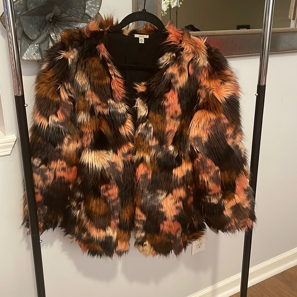 Multicolor Faux Fur Jacket